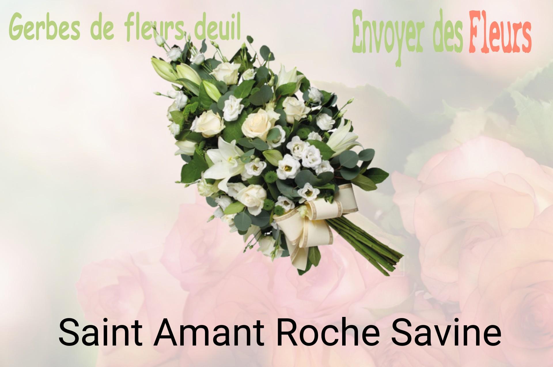 Gerbe de fleurs de deuil livrée à Saint-Amant-Roche-Savine
